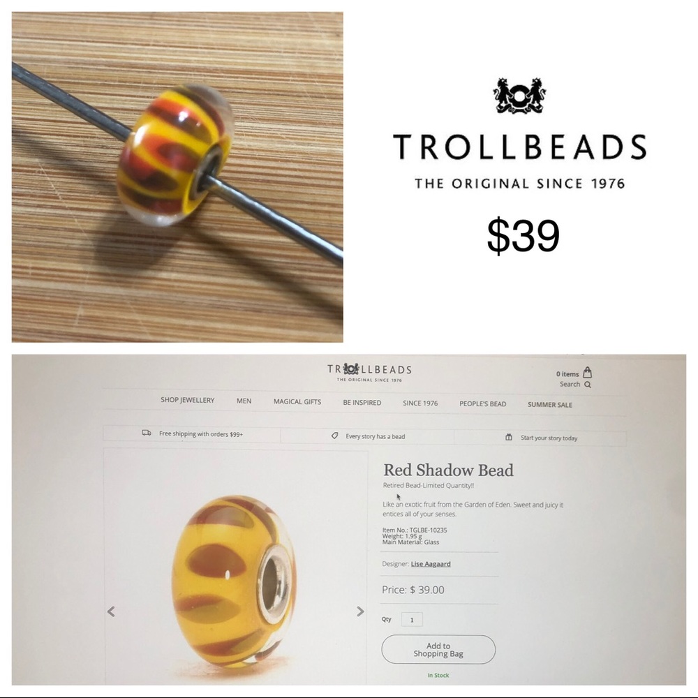 Trollbeads - Red Shadow Bead